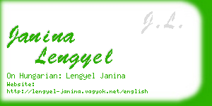 janina lengyel business card